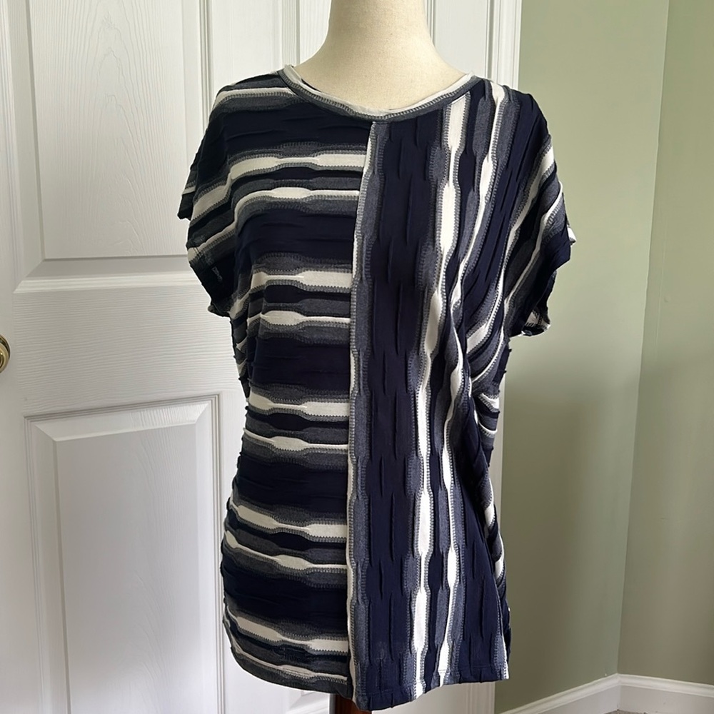 Chico’s top navy/white